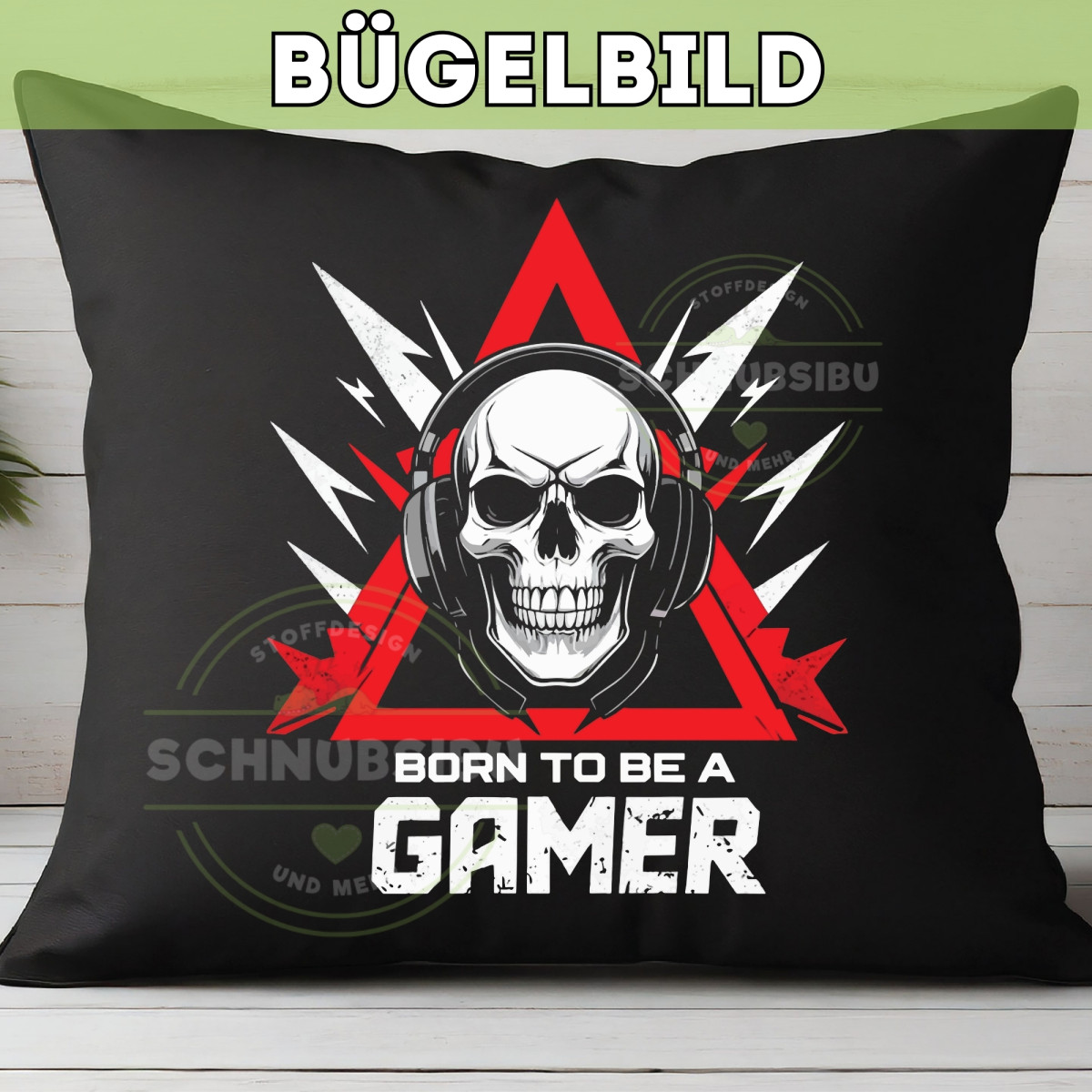 Bügelbild Born to be gamer
